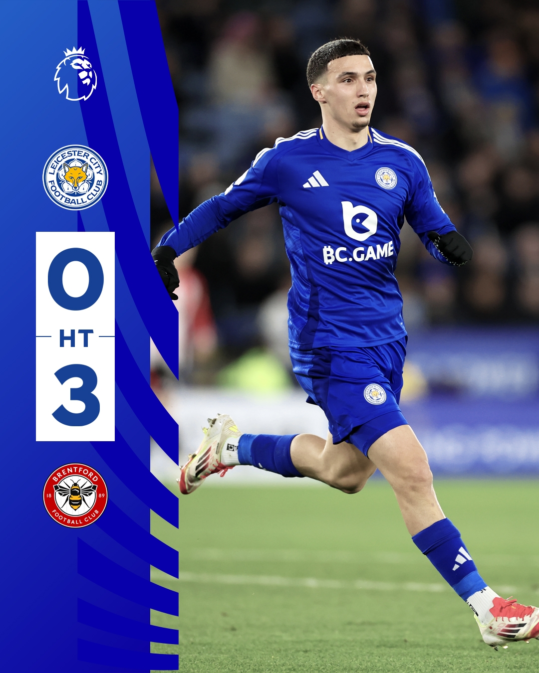  半場0-3！萊斯特若不進球輸球，將主場6連敗0進球創(chuàng)歷史最糟戰(zhàn)績