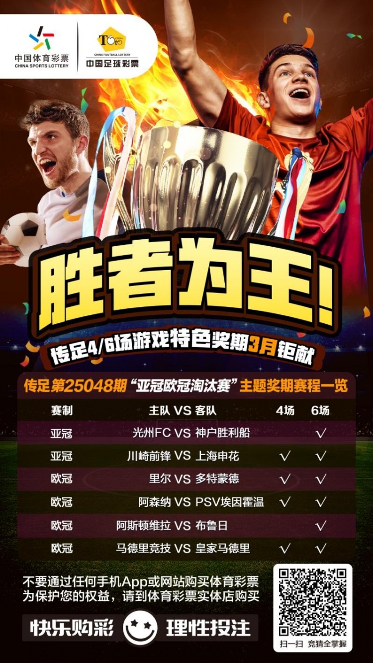  勝者為王！傳足特色獎(jiǎng)期第25048期聚焦亞冠歐冠淘汰賽