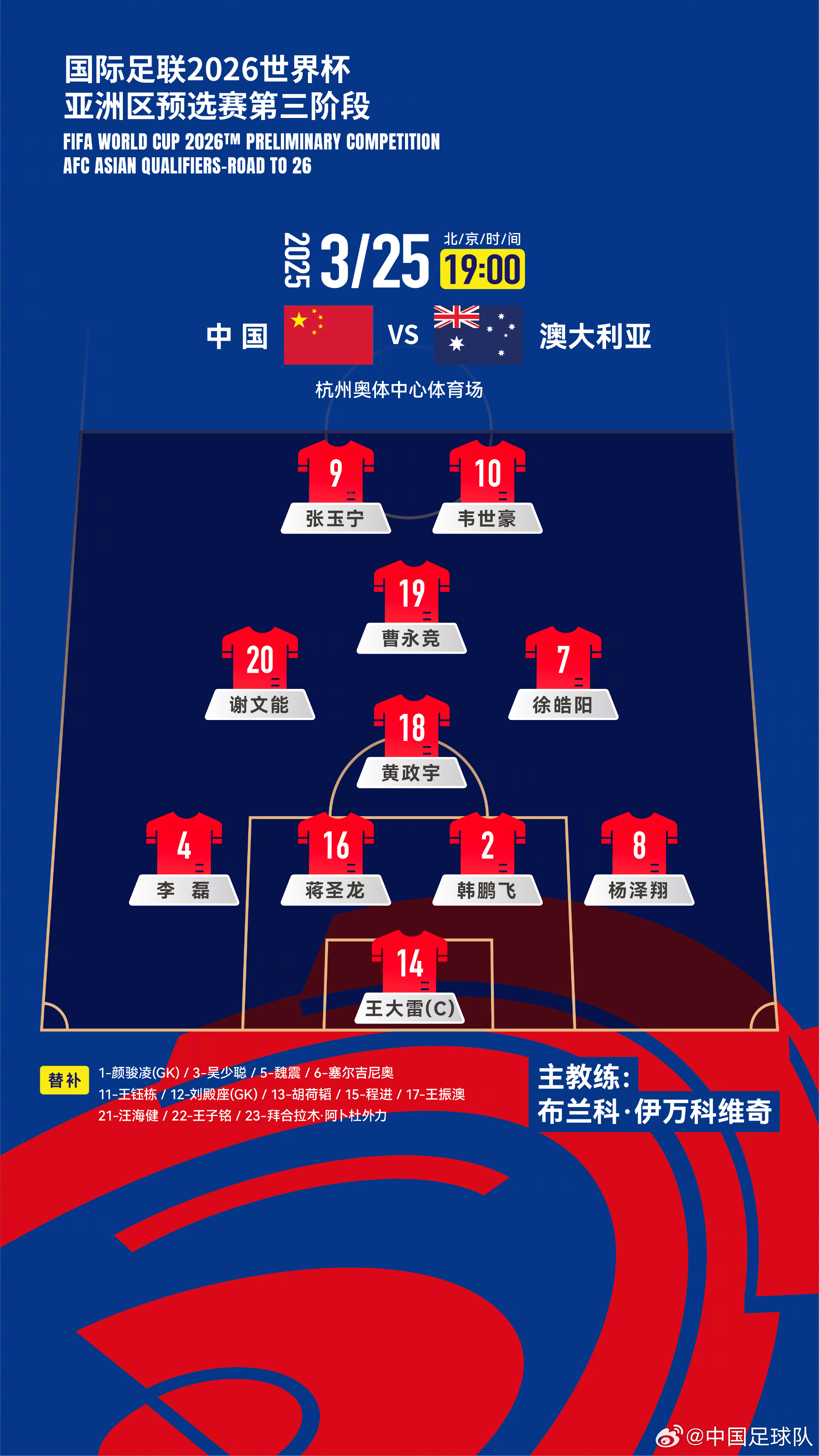  遭伊萬詬病！國足首發(fā)11人聯(lián)賽出場：僅4人鐵主力，楊澤翔0出場