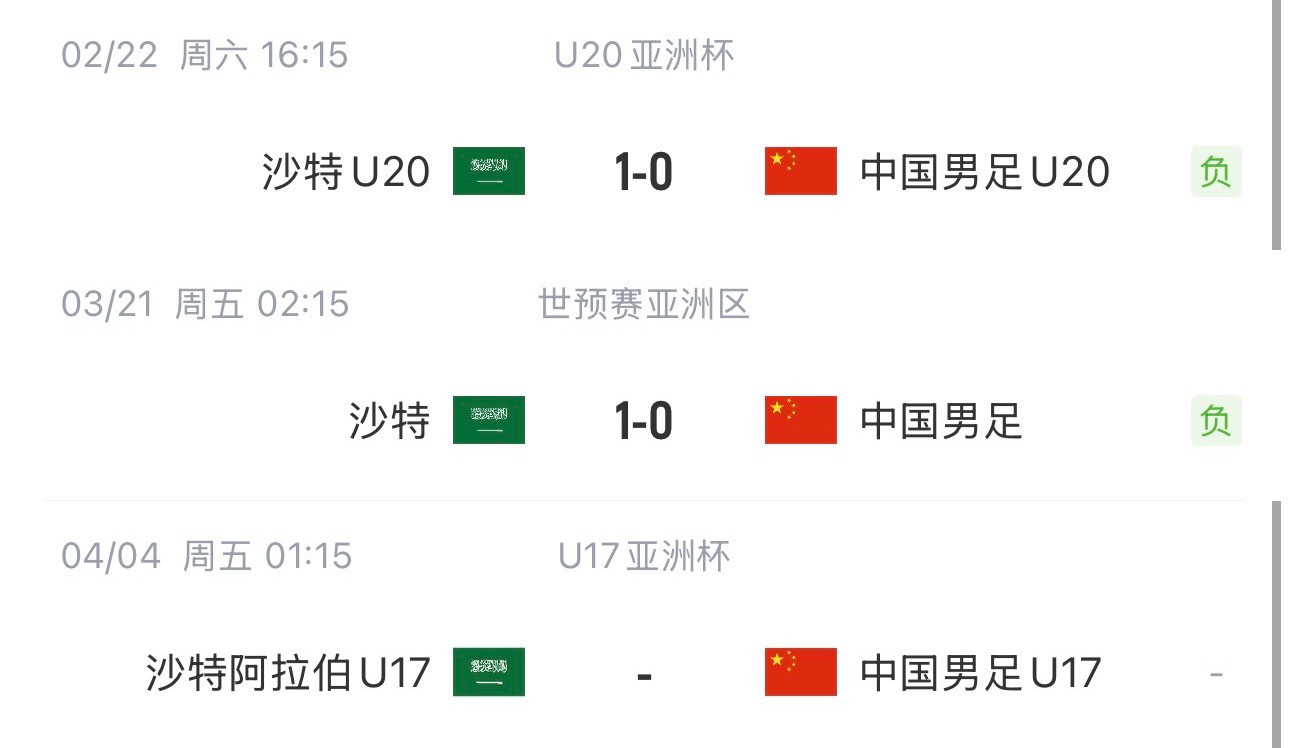  國字號(hào)三遇沙特！國少U17亞洲杯首戰(zhàn)對陣沙特，此前國足&國青均負(fù)
