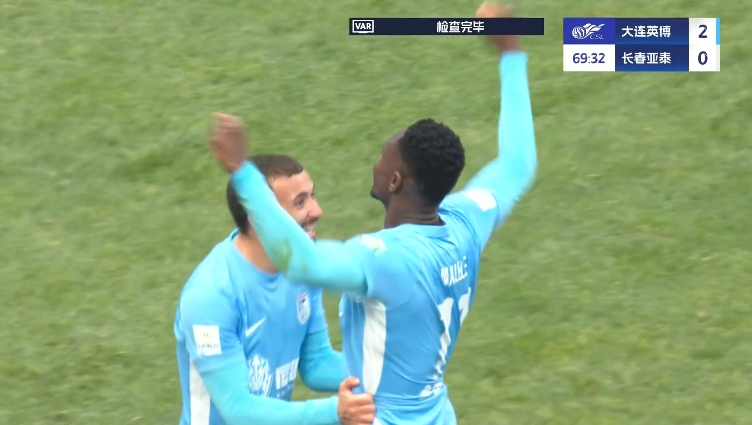  馬萊萊大連處子球！呂焯毅助攻馬萊萊破門，大連英博2-0亞泰