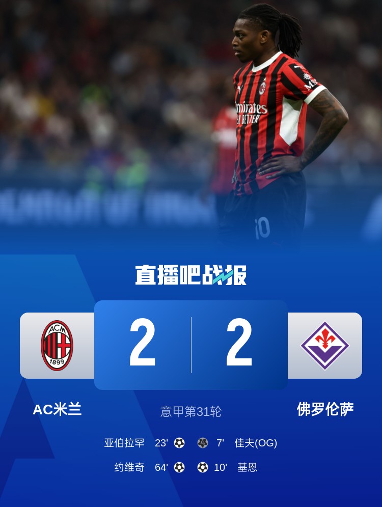  孔塞桑上任后米蘭有13場比賽先丟球落后，最終戰(zhàn)績?yōu)?勝1平6負